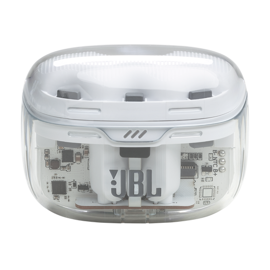 JBL Tune Beam Ghost Edition - White Ghost - True wireless Noise Cancelling earbuds - Detailshot 2